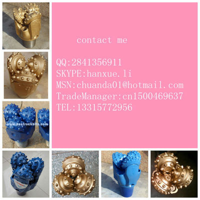API &amp; kualitas bersertifikat ISO bor tricone bit dengan insert alat tungsten carbide / bor