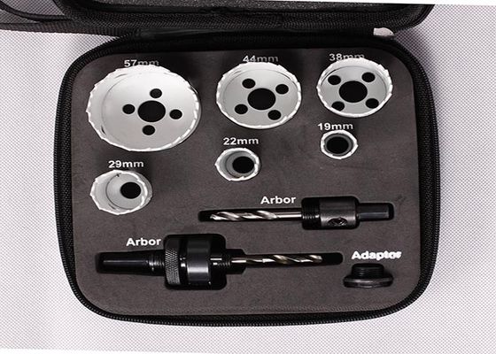 9PC HSS Bi Logam Lubang Saw Set 35mm mendalam Cut Dengan Kain Kasus