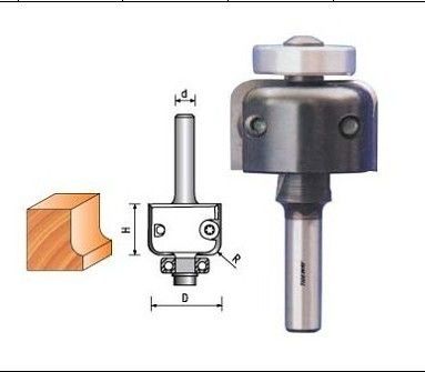 Warna hitam cove CNC router bit dengan pisau berubah