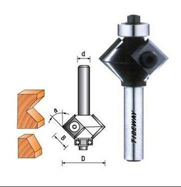 bit Router Bevel CNC với dao đảo ngược, với vi hạt lời khuyên tungsten carbide