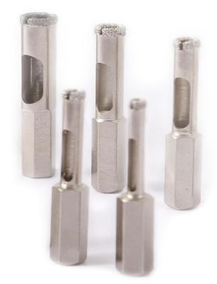 Vacuum Brazed berlian lubang bor saw / inti bit Hexagon shank