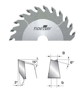 Hitam dan merah dicat warna mencetak TCT circular saw pisau - lancip gigi
