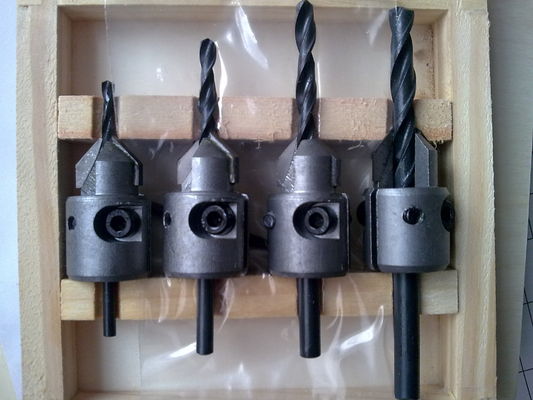 TC-004V Hand Tool Phụ 4pcs TCT Carbide tipped mũi khoan khoan Bits Đối Gỗ khoan